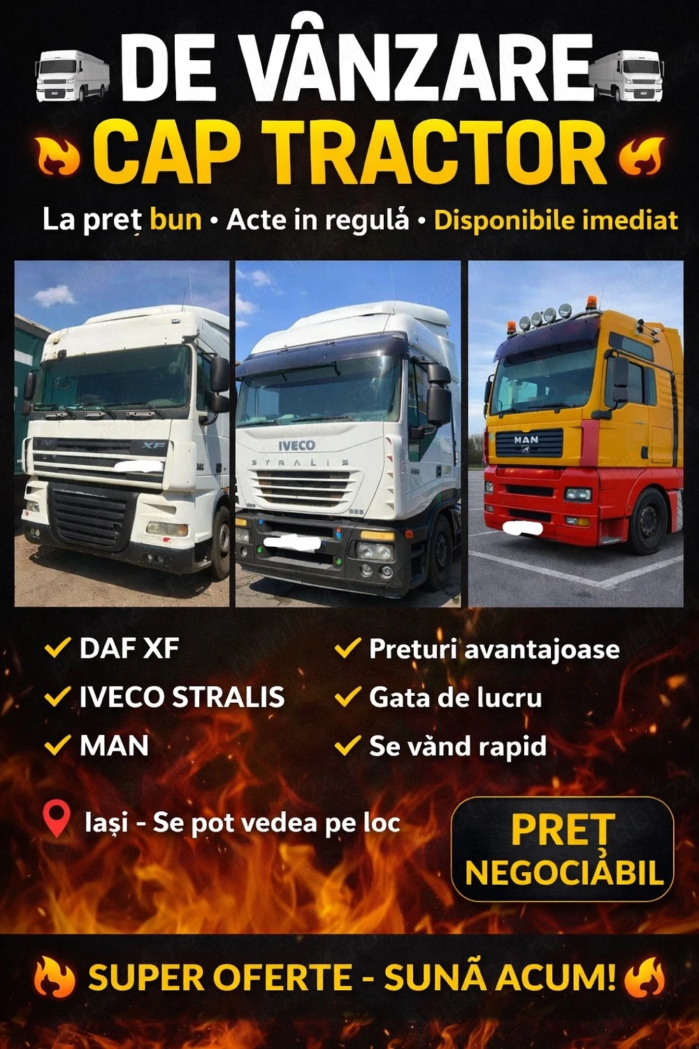 Cap tractor MAN IVECO daf