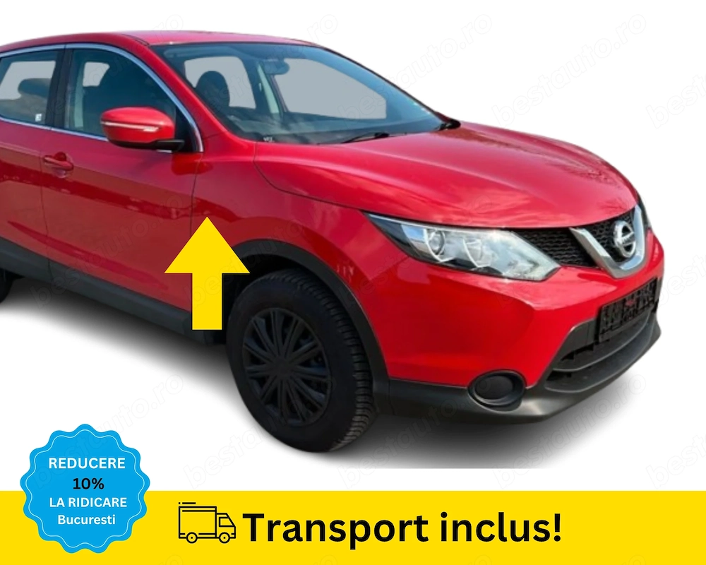 Aripa fata dreapta Nissan Qashqai 2 2013-2017 ROSU VOPSITA