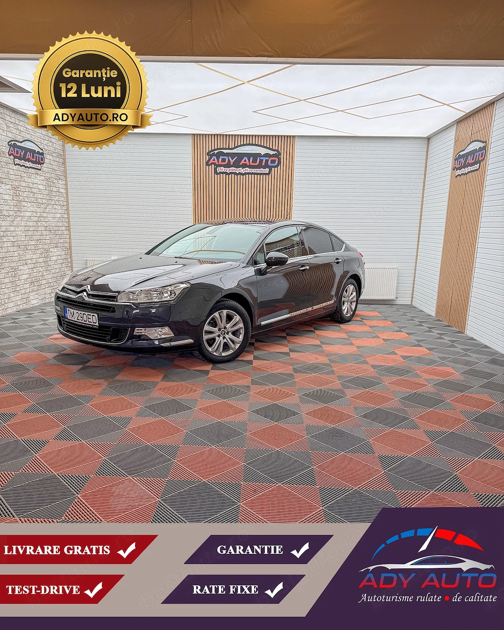 CITROEN C5. 1,6 Diesel . Euro 5 . 2014. Inmatriculat . Rate fixe fara avans . Livrare . 