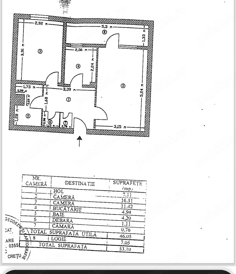 Vând apartament 2 camere lângă scoala 194, mobilat si utilat
