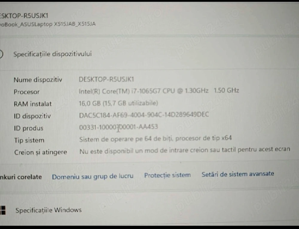 Vand Laptop ASUS 