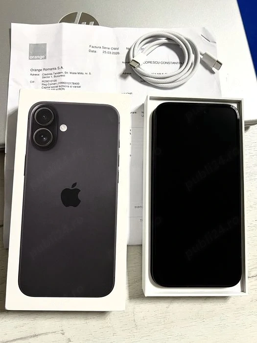 Iphone 16 Plus - Garantie - 4 Cicluri Baterie