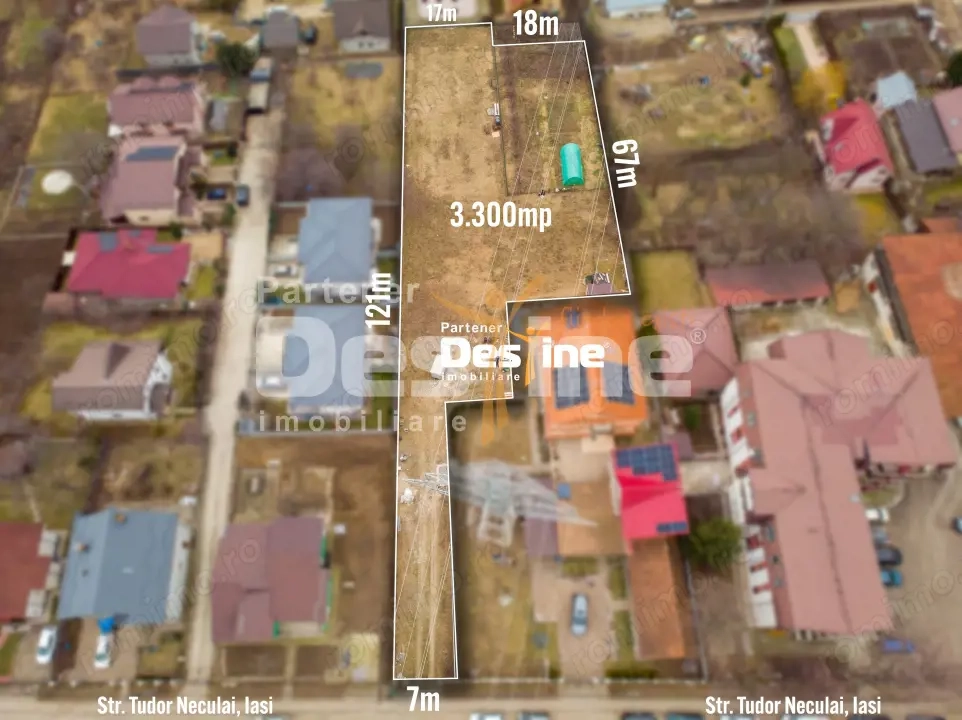 Teren Intravilan 3300 mp Tudor Neculai - CUG, Utilități, Deschidere Stradală