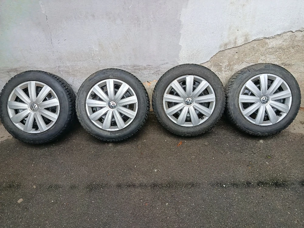 Jante vw,skoda,seat, audi 5x112 16 anvelope 205 55 16, foarte bune 6-7mm