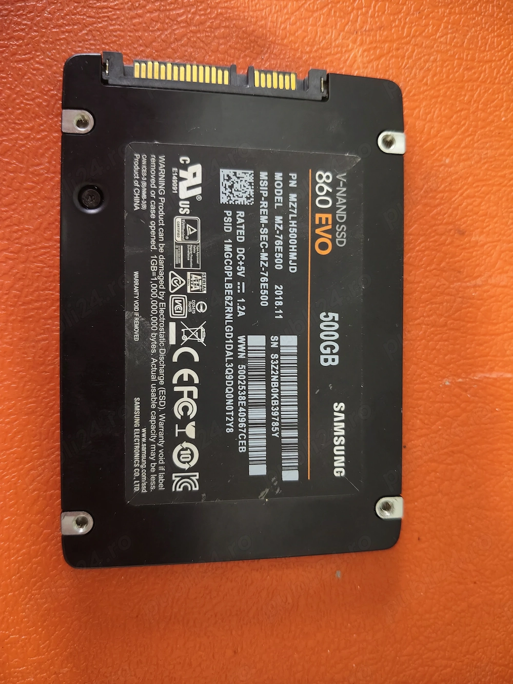 SSD Samsung 500Gb SATA 3