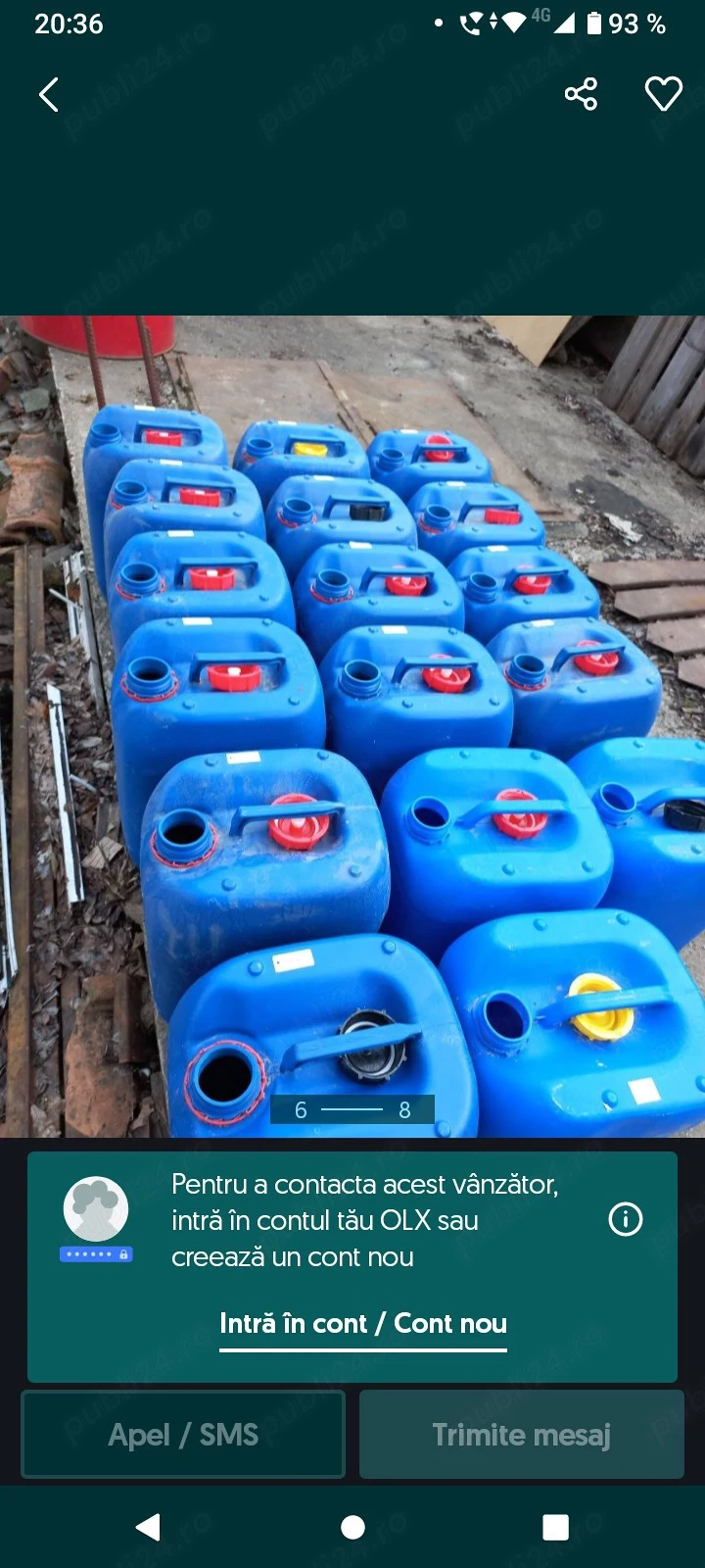 bidoane plastic 10 lei 