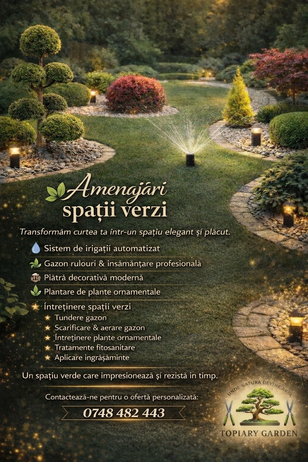 Amenajare si intretinere Spatii Verzi