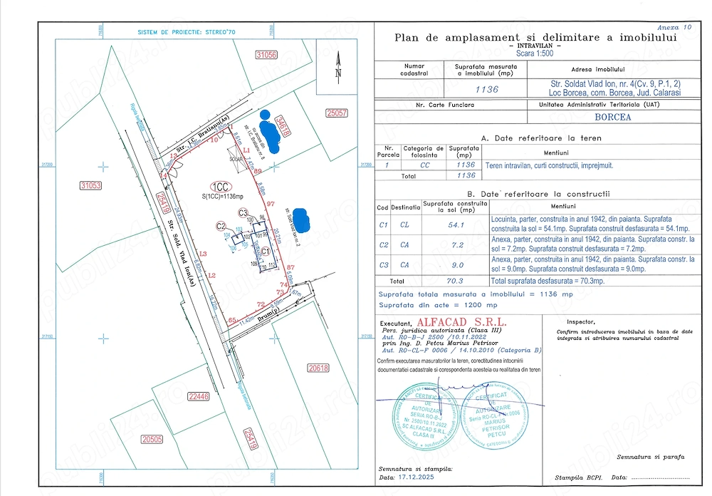 vand teren intravilan Borcea