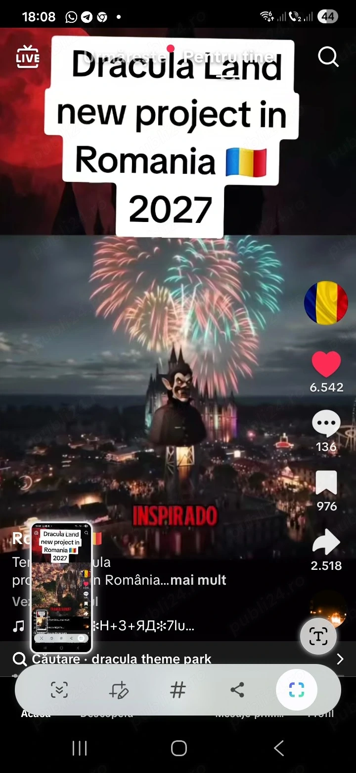 vand teren langa Disney Dracula Snagov 1300 mp deschidere 17 ml la 20000 euro la apa lac 