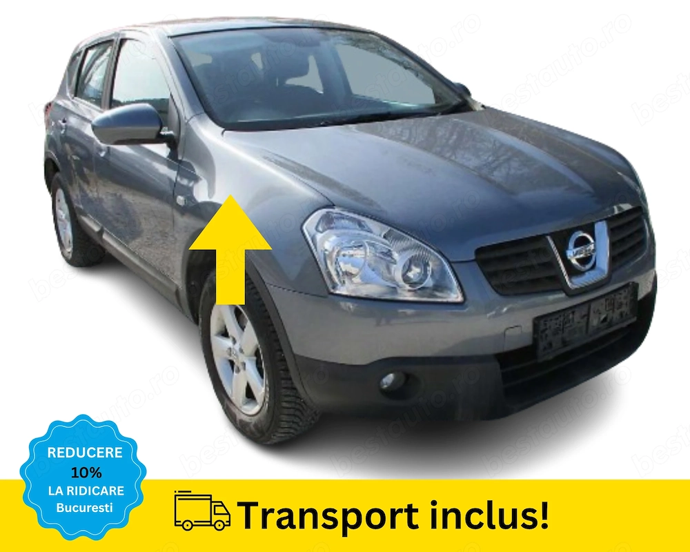 Aripa fata dreapta Nissan Qashqai 2007-2010 Gri inchis VOPSITA