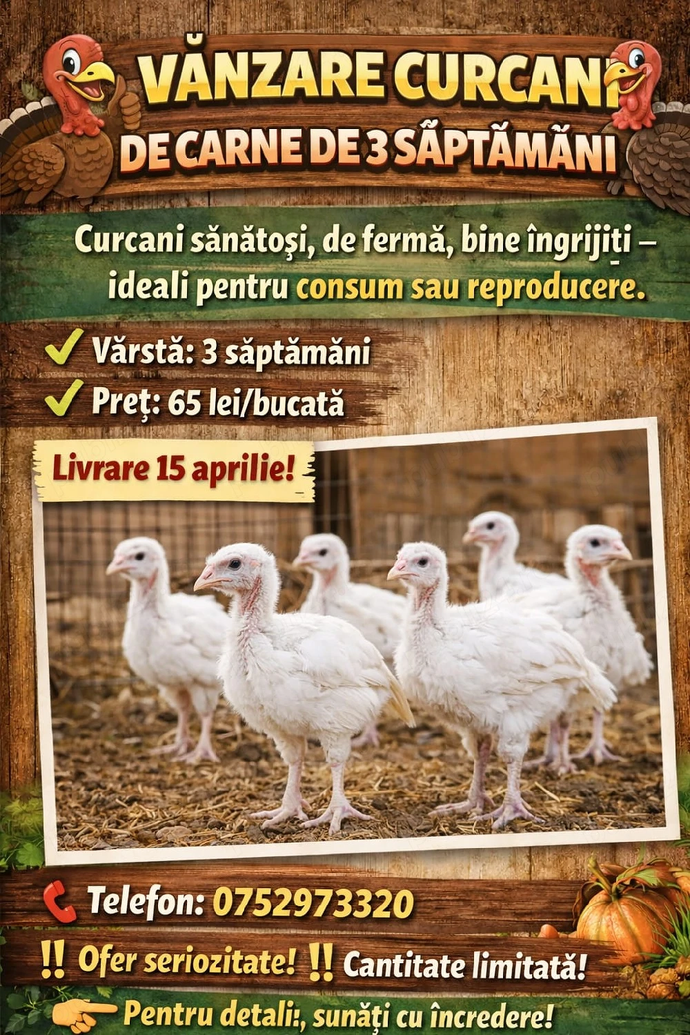 curcani albi de carne de 3 săptămâni 