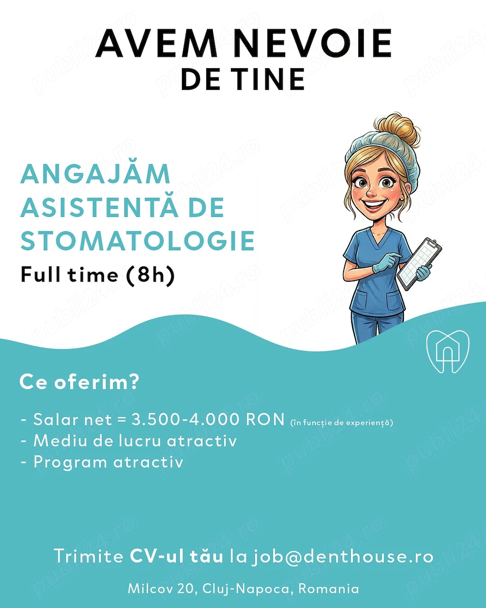 Angajam asistenta de stomatologie Cluj-Napoca