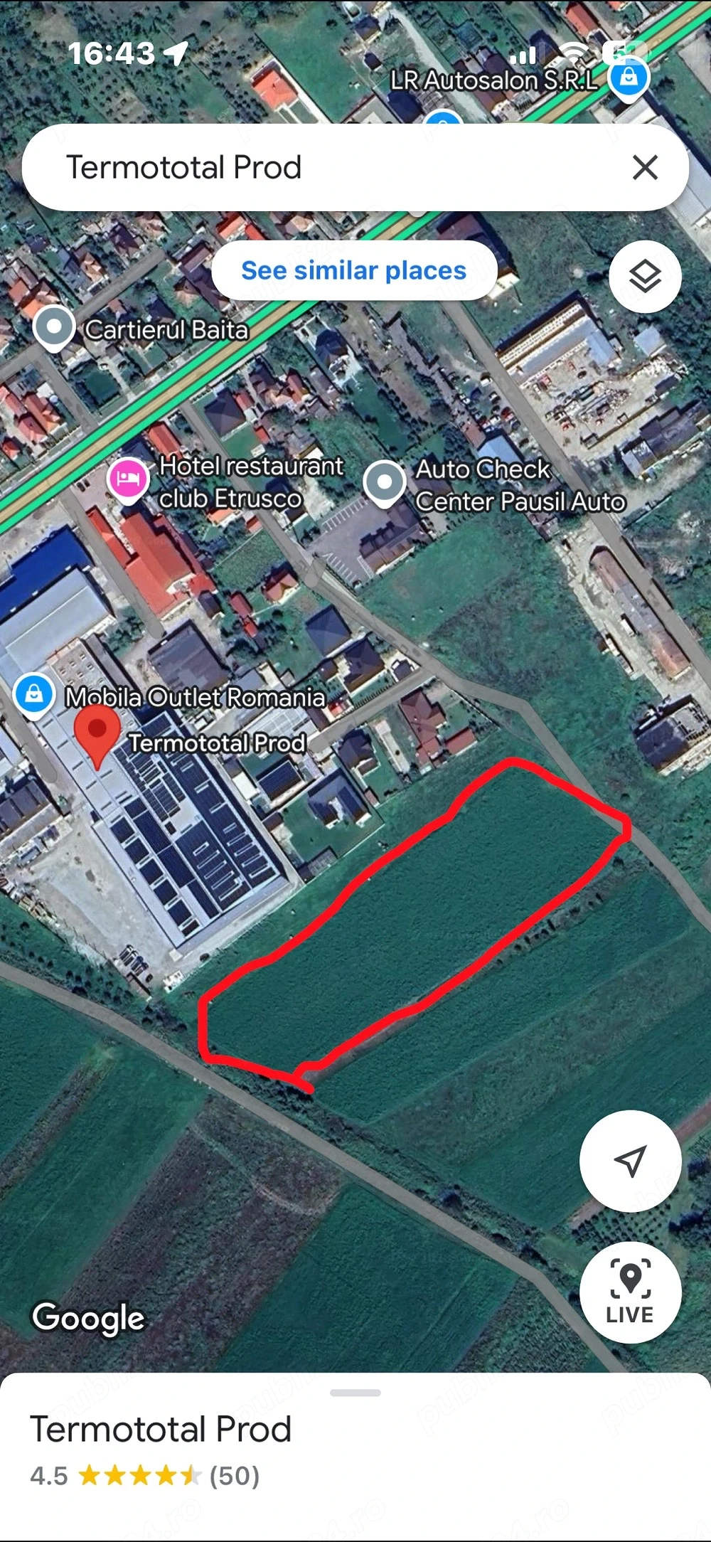 Vand teren Extravilan in Gherla 6500 mp