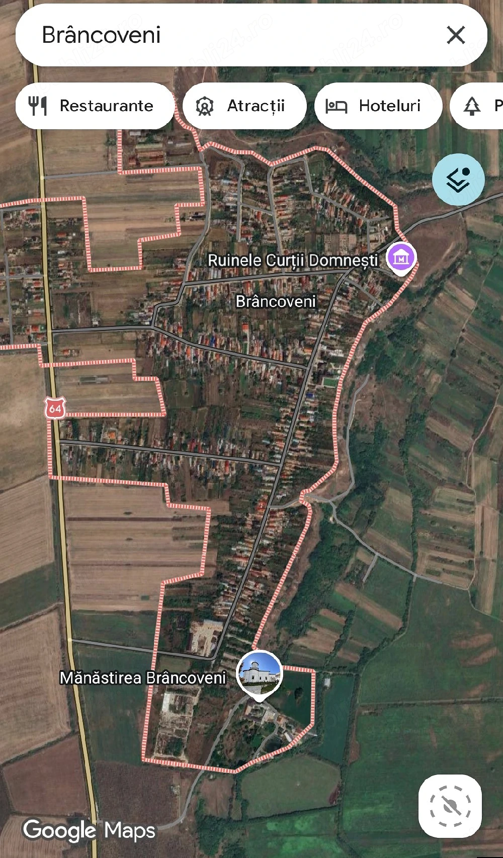 De vanzare sau de inchiriat ptr. camp fotovoltaic 1 Ha. intravilan in Brancoveni-Olt.