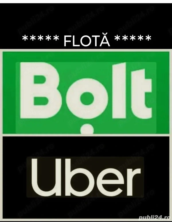 Flotă Uber -Bolt căutăm șoferi
