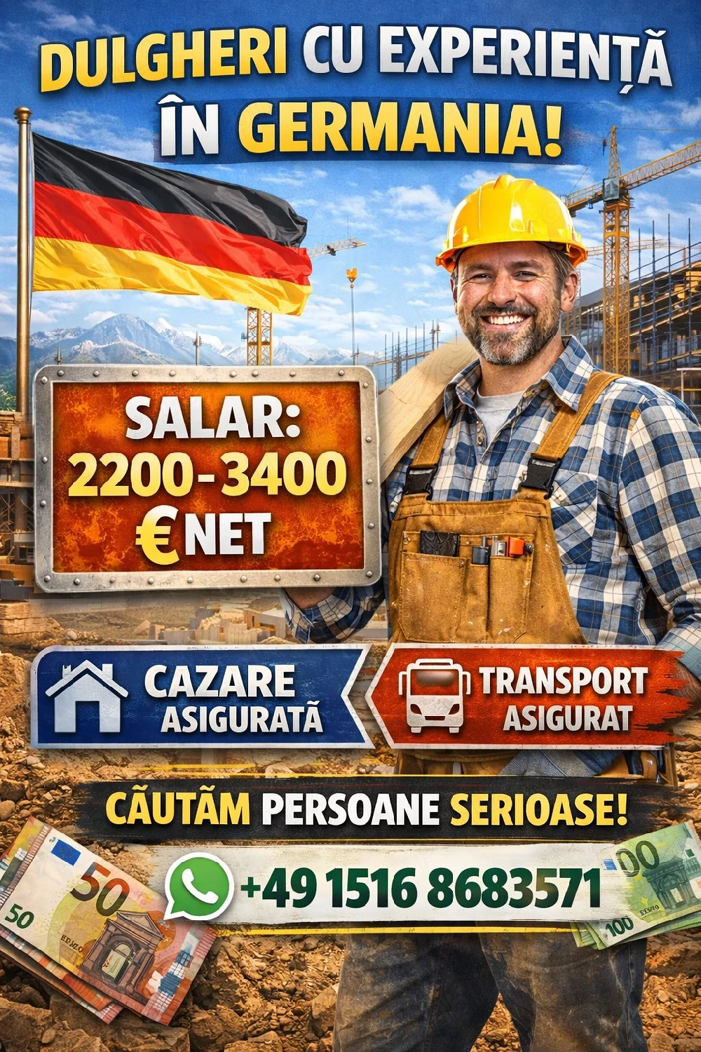 Angajez dulgheri cu experienta in Germania