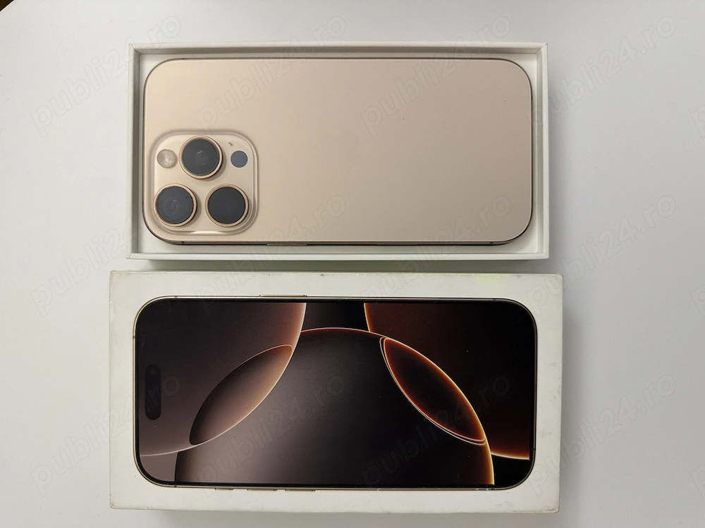 iPhone 16 Pro 128GB Desert Titanium   Ca Nou, Factură, Schimb