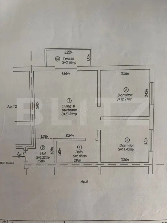 Apartament 3 camere Dumbravita, zona Fropin