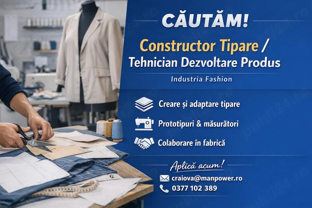 Constructor Tipare   Tehnician Dezvoltare Produs  (Craiova)