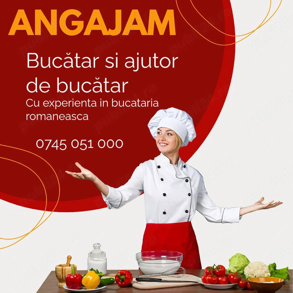 Angajam bucatar si ajutor bucatar