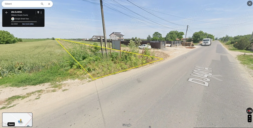 5000 m2. 36km de Bucuresti (A1). Gaiseni, Giurgiu