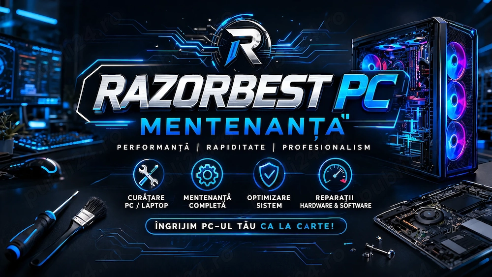 Ofer mentenanță software și hardware la calculator laptop!