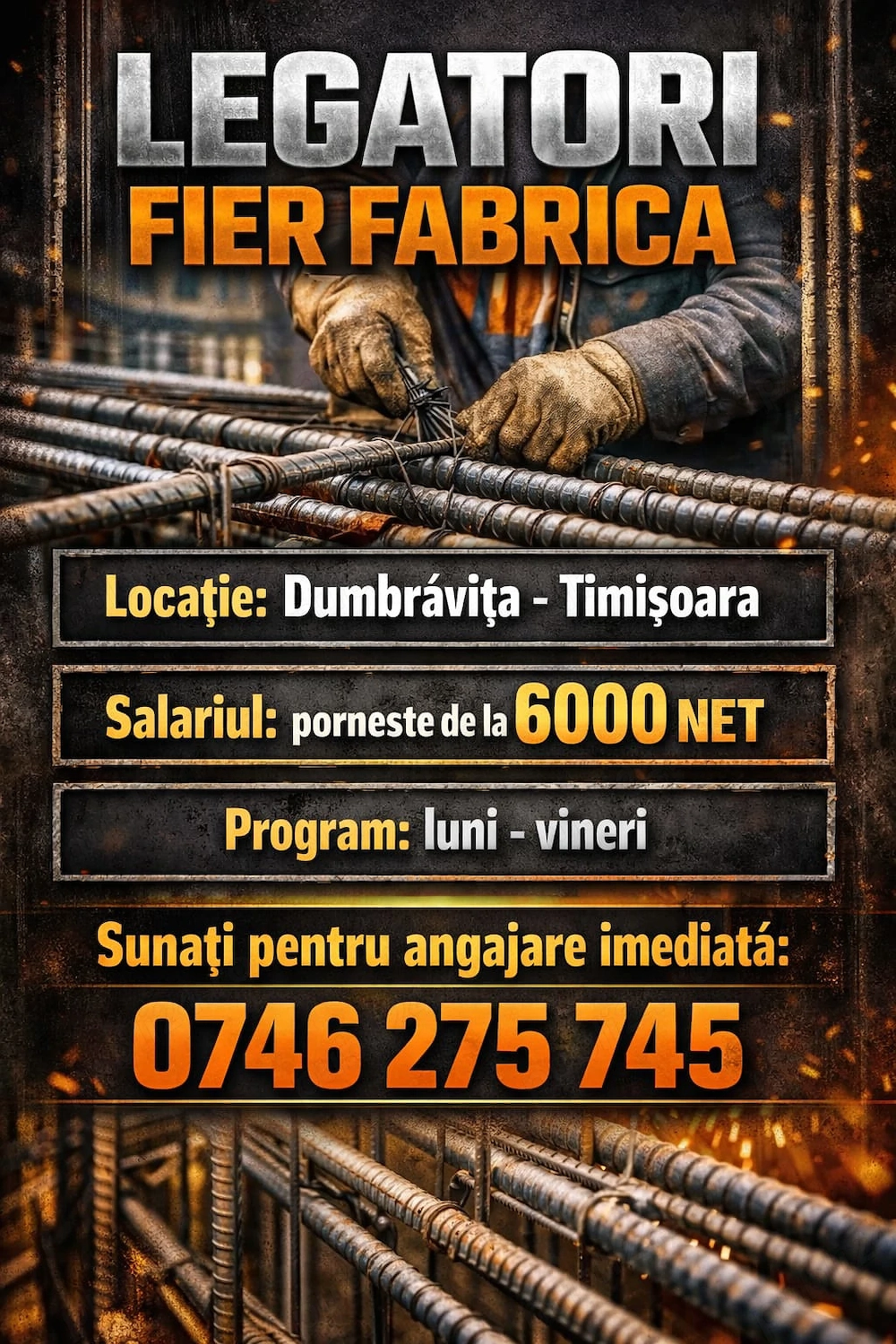 LEGATORI fier- fabrica Timisoara