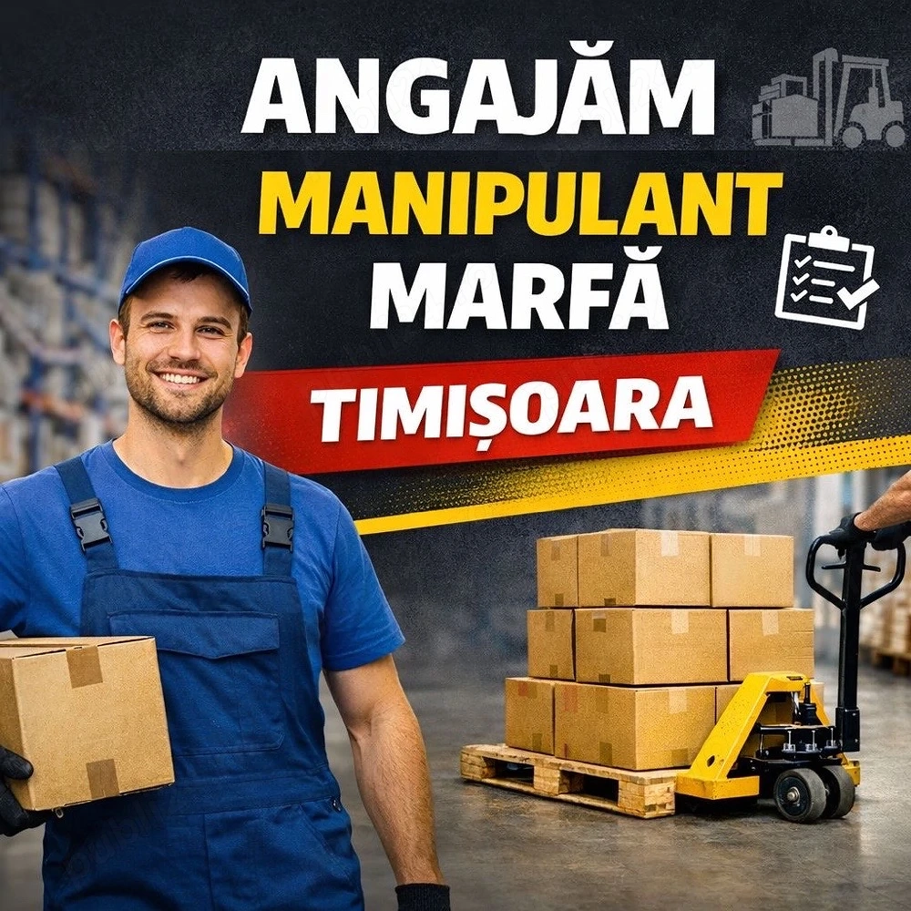 Angajăm Urgent Manipulant Marfă  - Timișoara