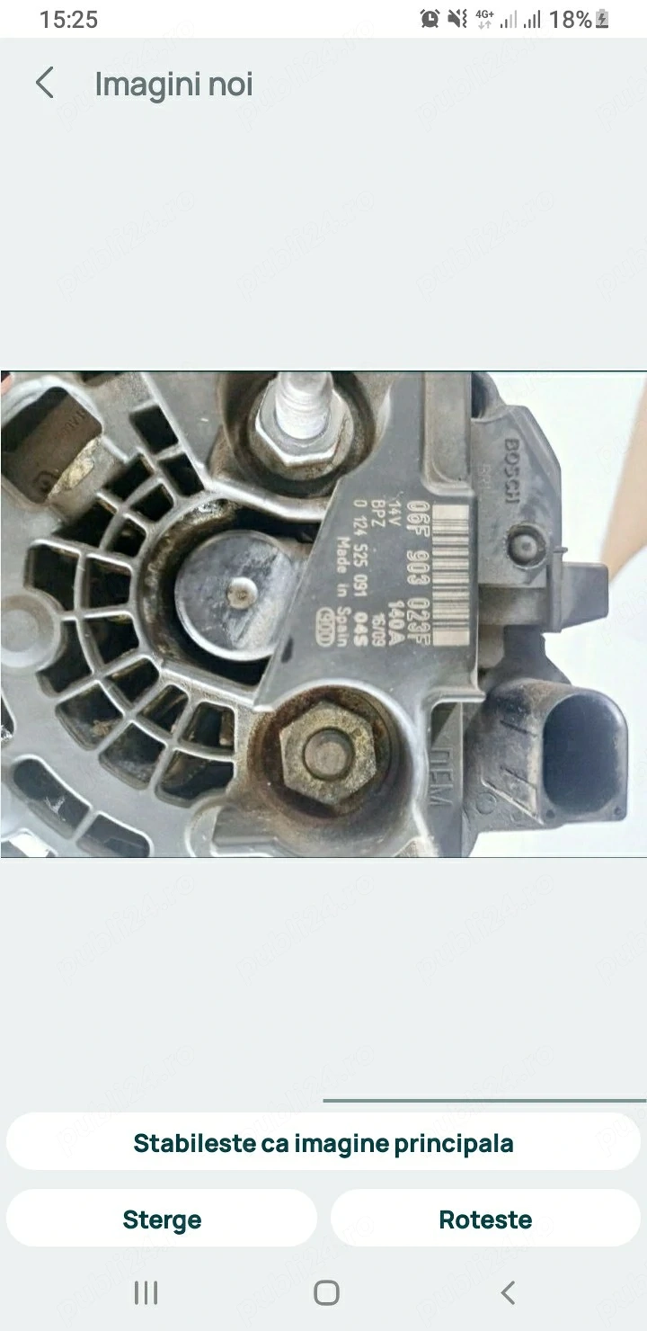 Alternator bosch vw passat b6 
