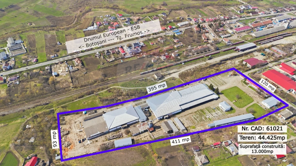 Teren Industrial de Vânzare 4.4 Ha - Zona industrială - Hârlău