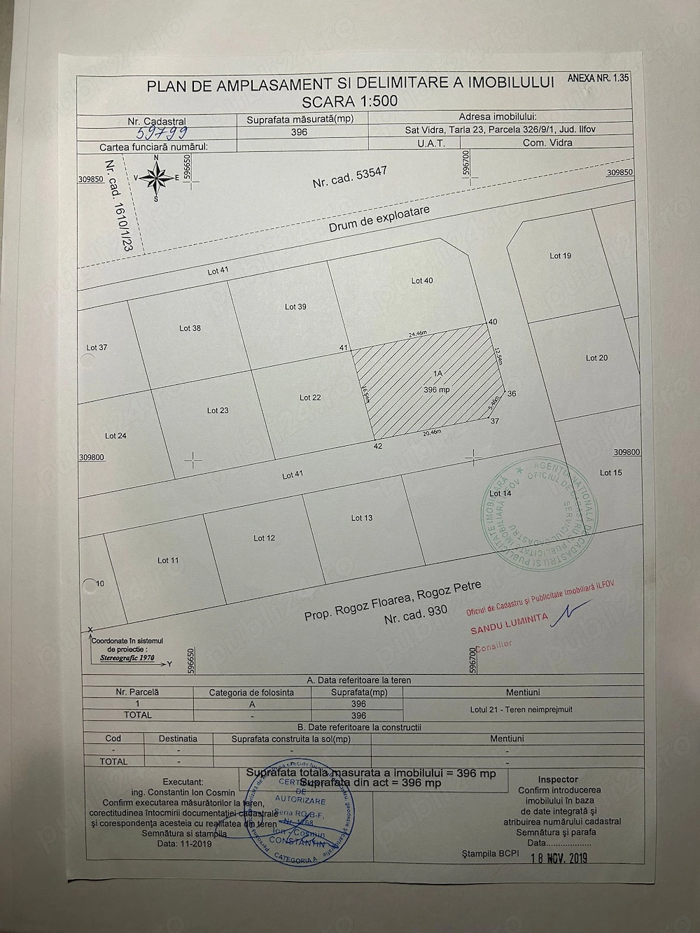 De vânzare teren intravilan lângă lac Berceni 792 mp 