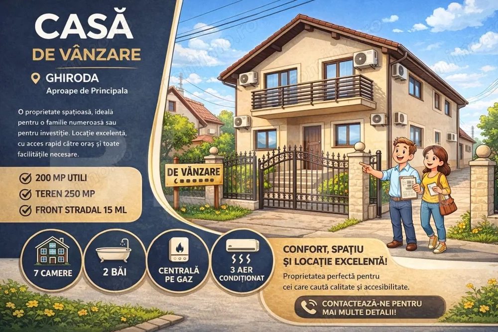 Casa de vanzare Ghiroda aproape de principala 200mp utili