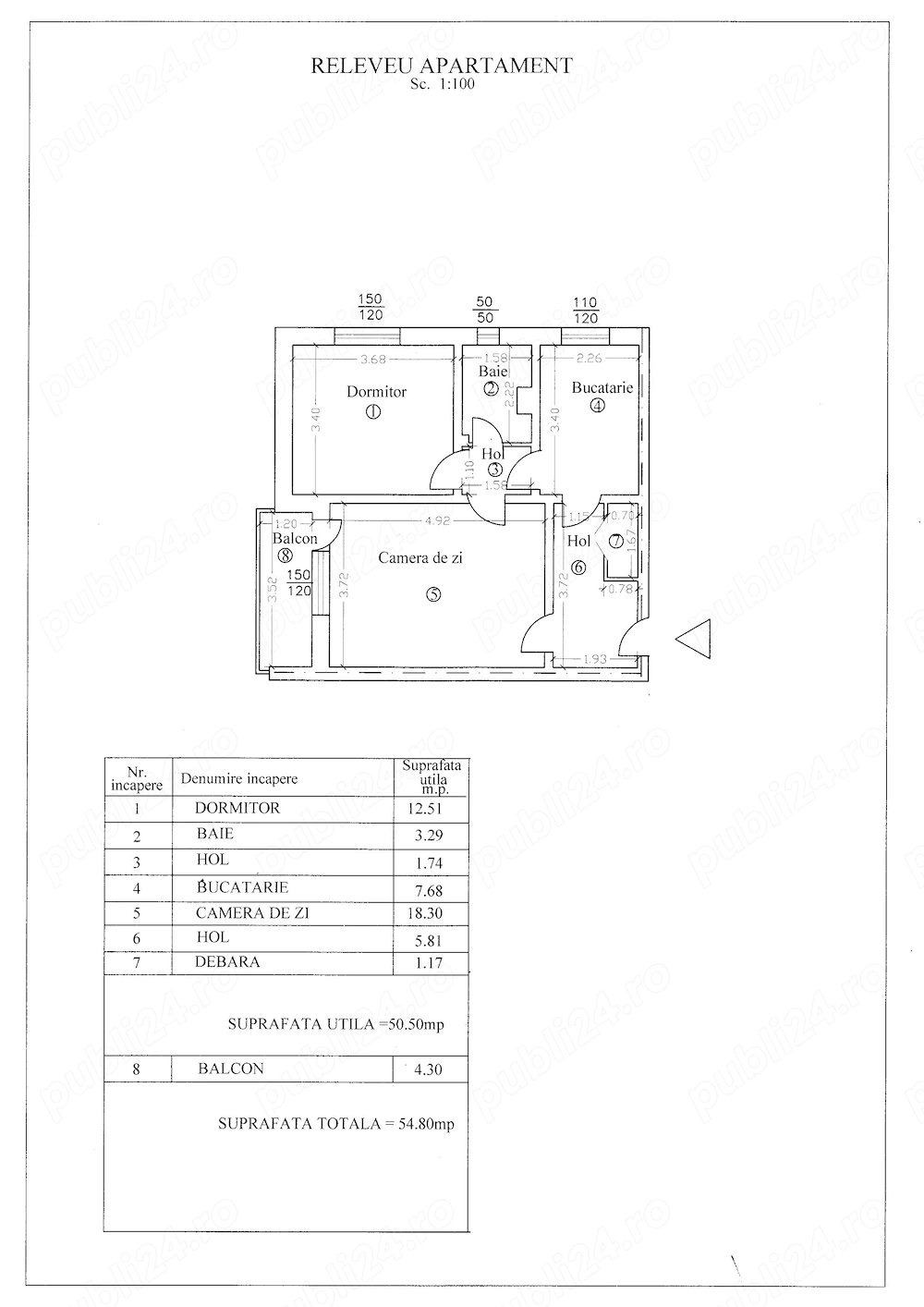 Apartament 2 camere, cf.1 circular, Zona Nord   Castor, Ploiești