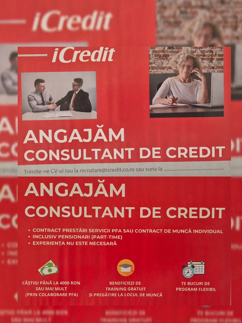 iCredit angajează consultanți de credit