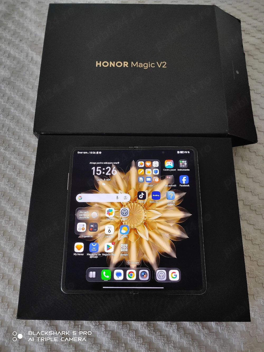 Vând Schimb Honor Magic V2, Dual SIM, 16GB RAM, 512GB, 5G, Purple 9.7 10. 