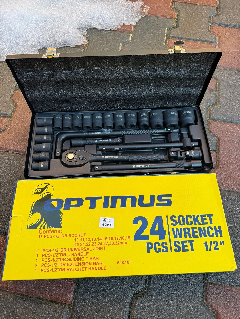 Trusa scule chei tubulare clicket impact forta 1/2 24 piese