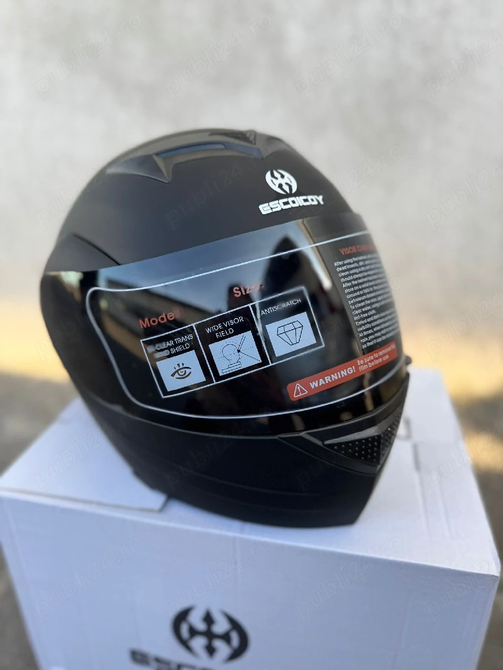 Casca Flip-up modulara moto cu ochelari M   L neagra