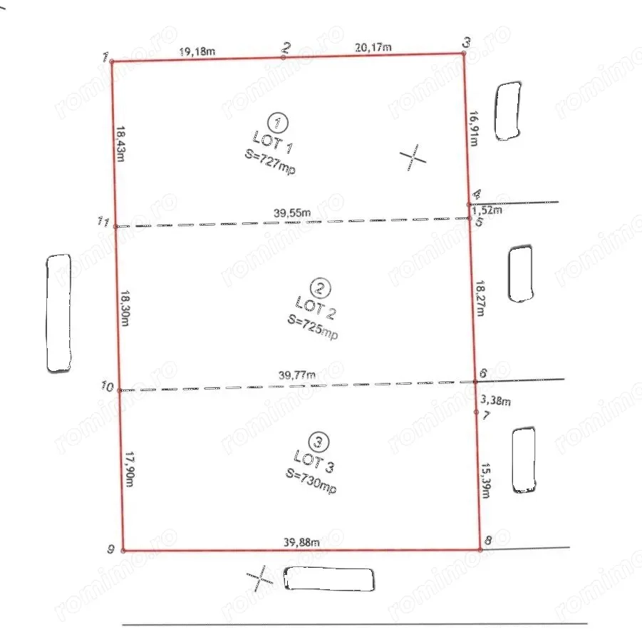 Teren 727 mp de vanzare Mosnita Veche, 2 fronturi, ideal casa sau SAD