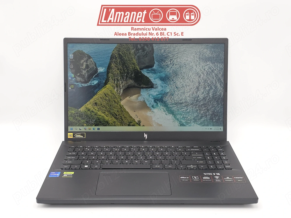 Laptop Gaming 15.6" FHD 165Hz Acer Nitro V 15 i7-13620H 16Gb DDR5 512GB SSD GeForce RTX 4050 6GB