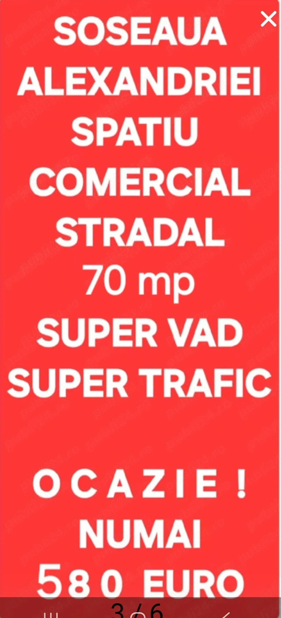 Sos.Alexandriei Spatiu Stradal 70mp Grup sanitar AC La Cheie Super Vad Super Trafic Super Pozitie