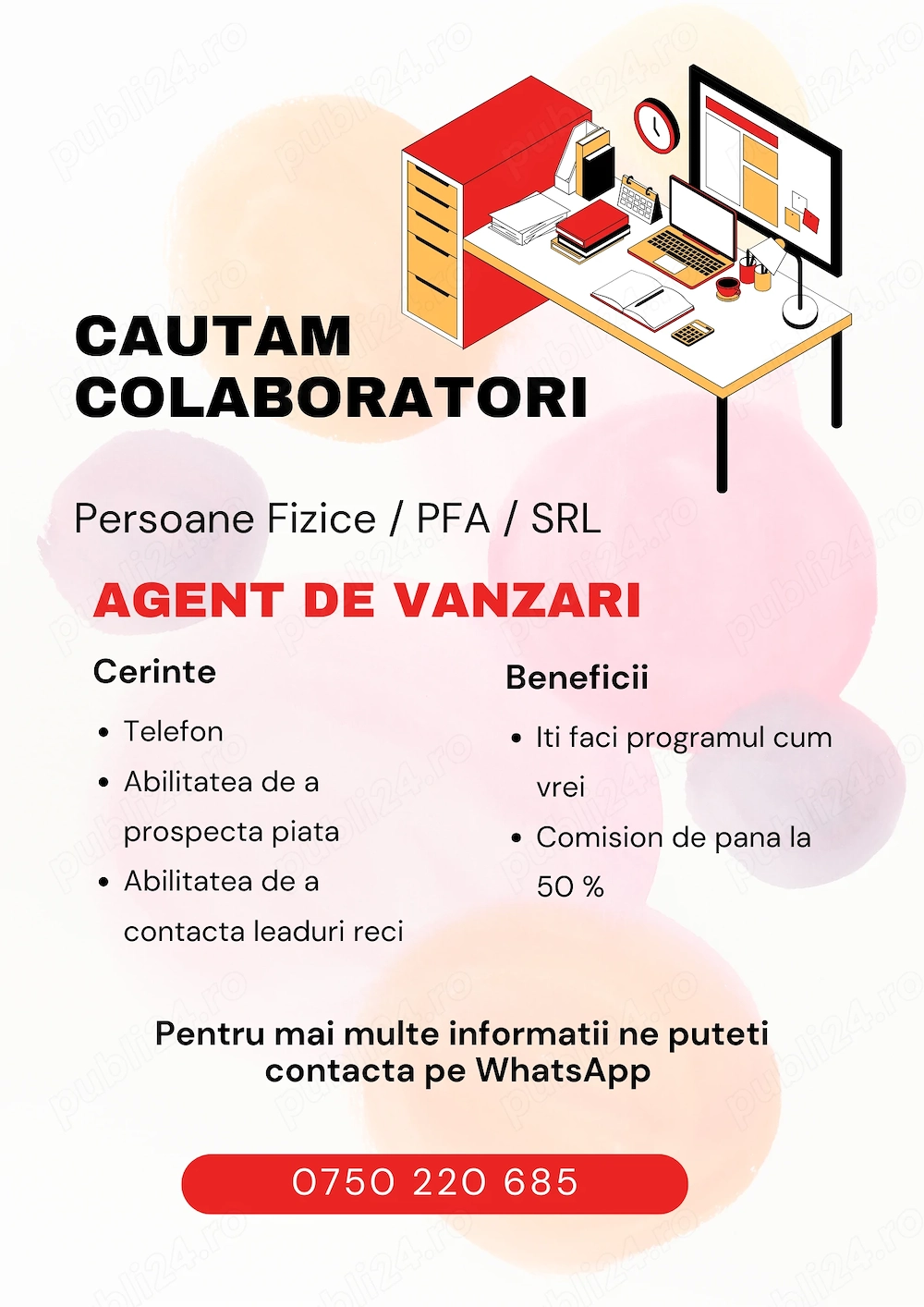 Cautam Colaboratori Agenti de Vanzari