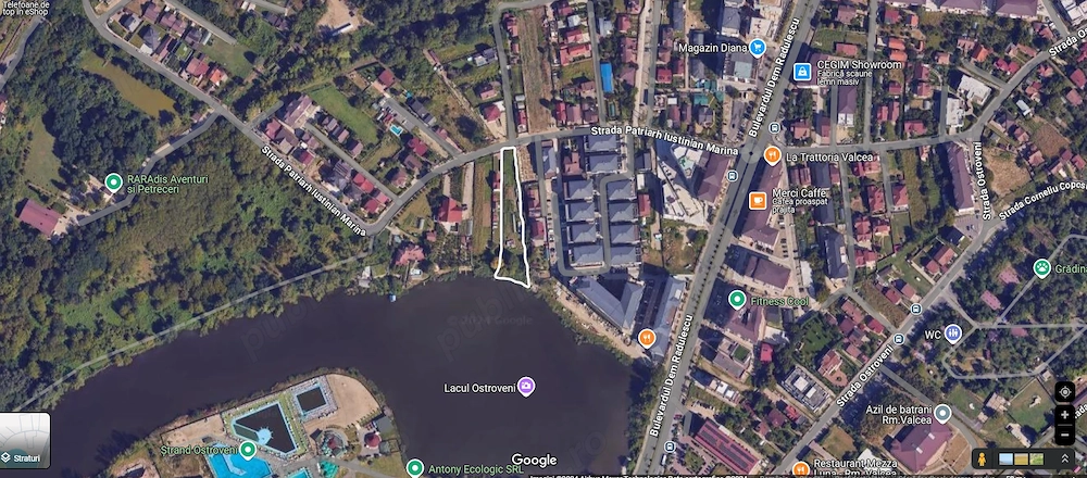 Vand teren 2549 mp cu deschidere la lac, in Ramnicu Valcea- Ostroveni