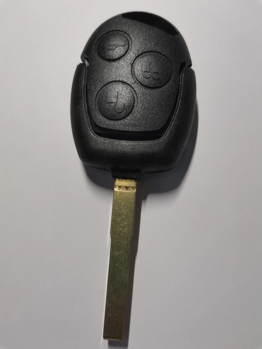 Carcasa pentru Cheie Ford cu 3 Butoane si Suport Baterie Negru