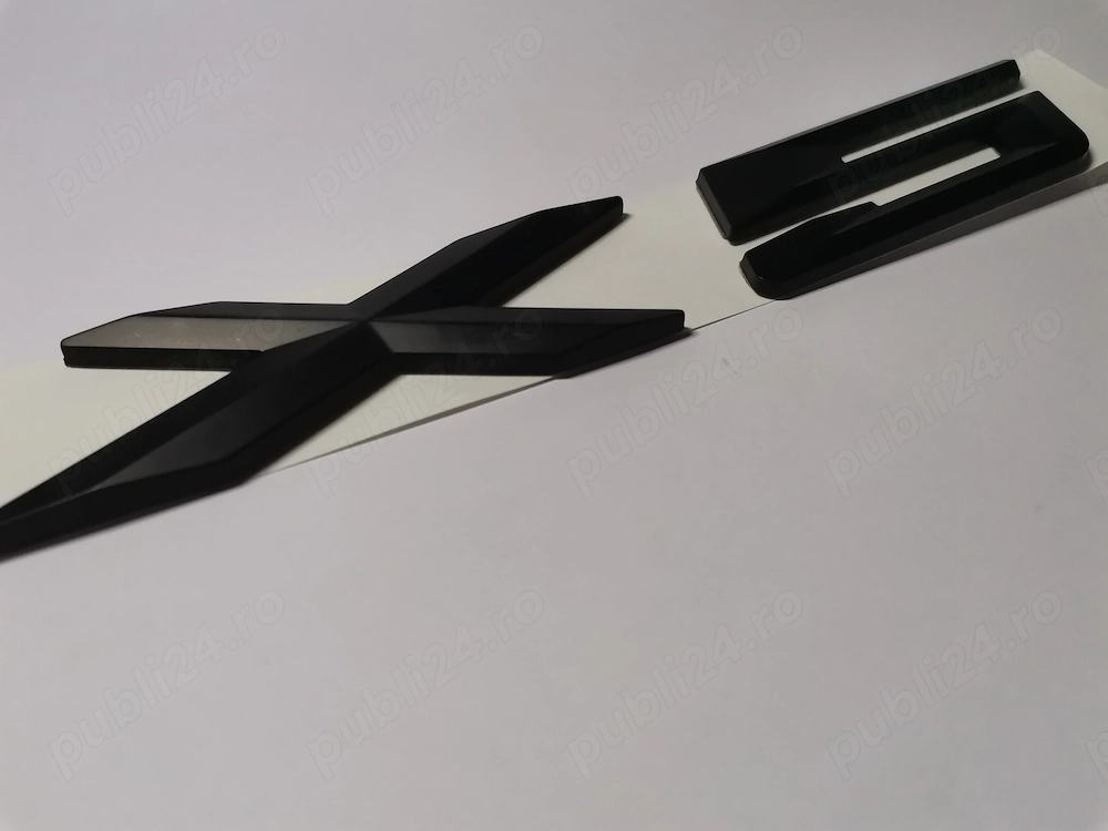 Sigla Logo BMW X5 negru mat ABS emblema portbagaj