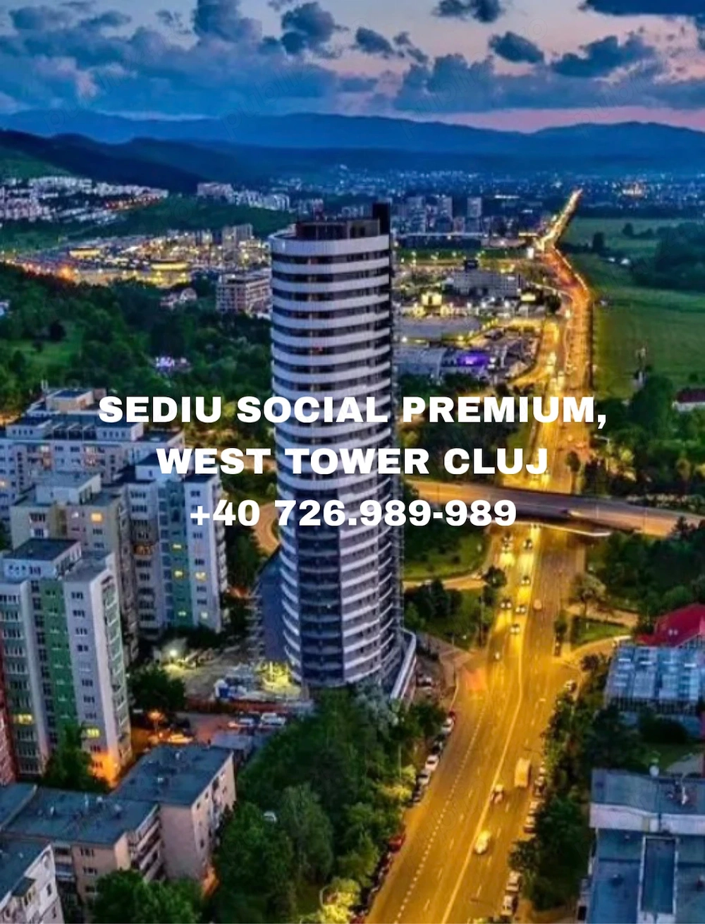 Găzduire sediu social Cluj-Napoca   Adresă premium în West City Tower, etaj 25