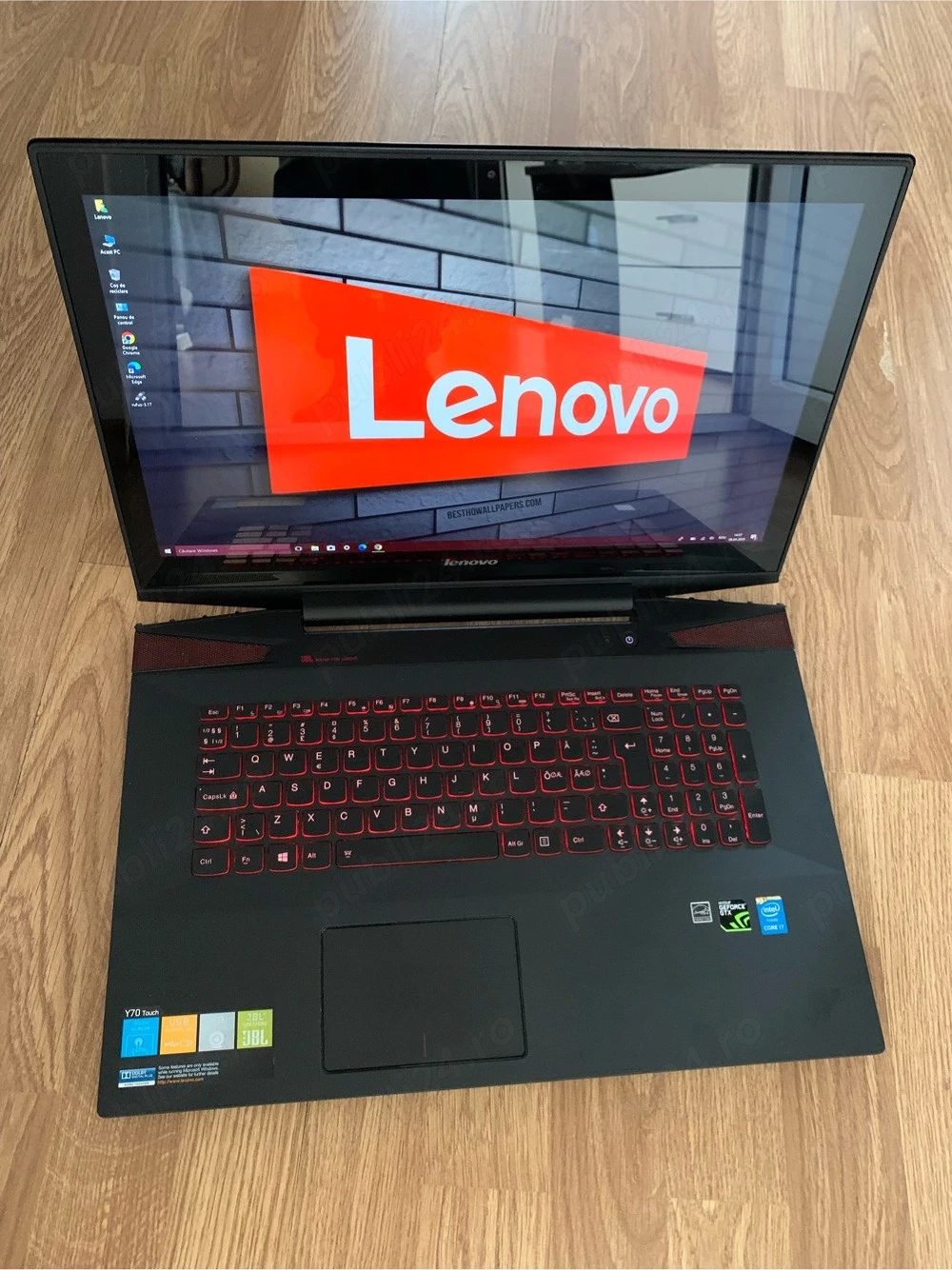Laptop Games Lenovo Y70 Touch Slim intel core i7,Tastatura luminata,Display tableta tach 17,3,16gb r