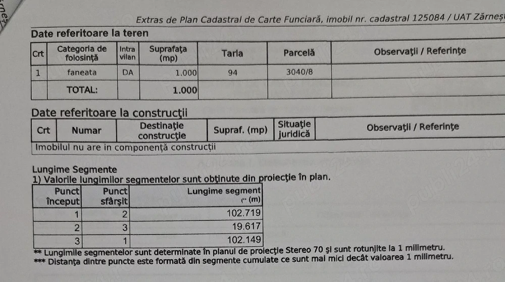 Teren intravilan de vânzare 