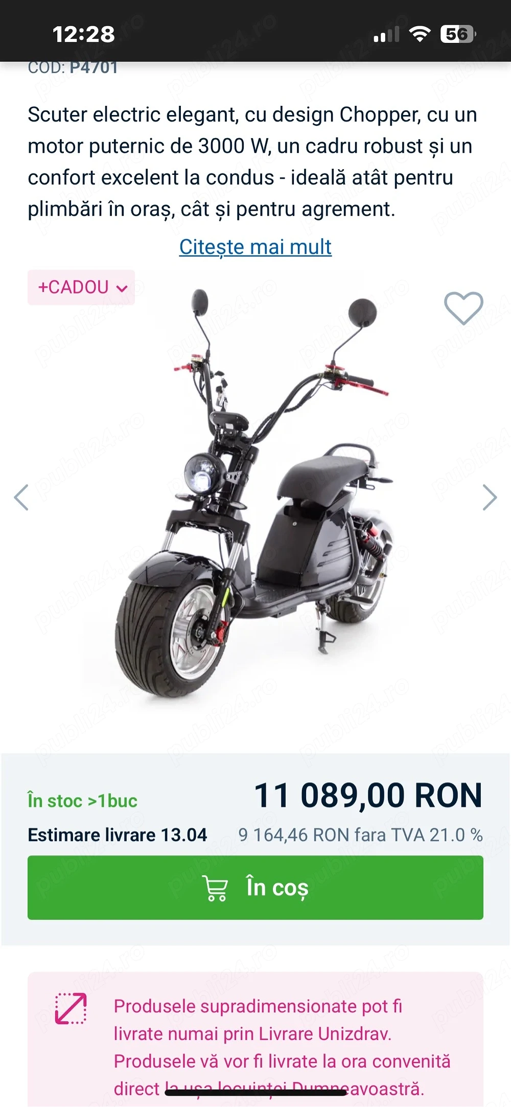 chooper electric la jumate de pret