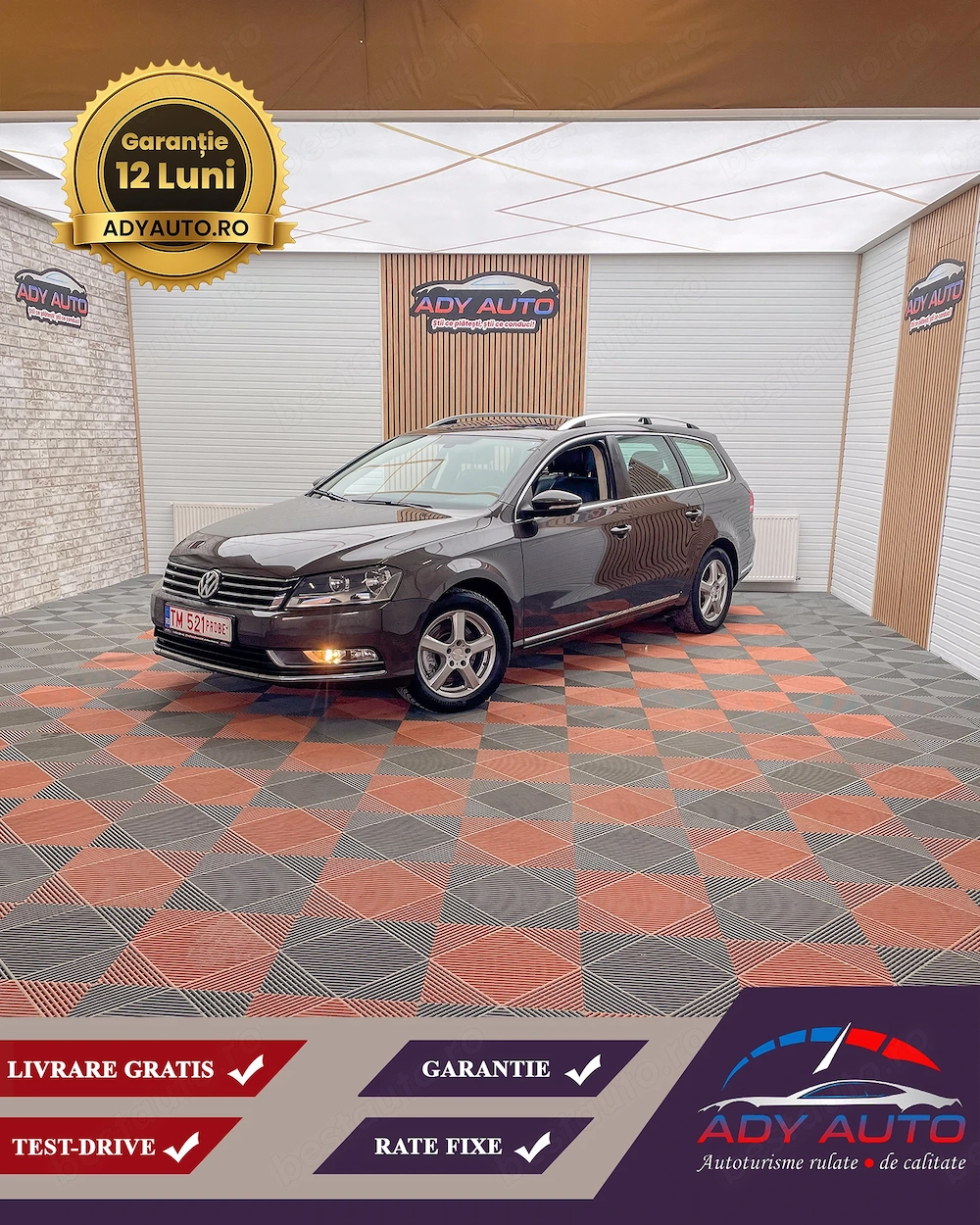 VW Passat 1.4 TSI. 122 Cp. Panoramic. Piele. Scaune incalzite. Culoare MOKA BROWN . RAR+ITP.Garantie