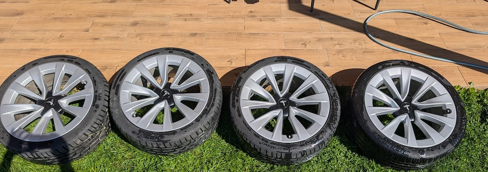 4x Jante originale Tesla Model 3 Sport Wheels 19x8.5J